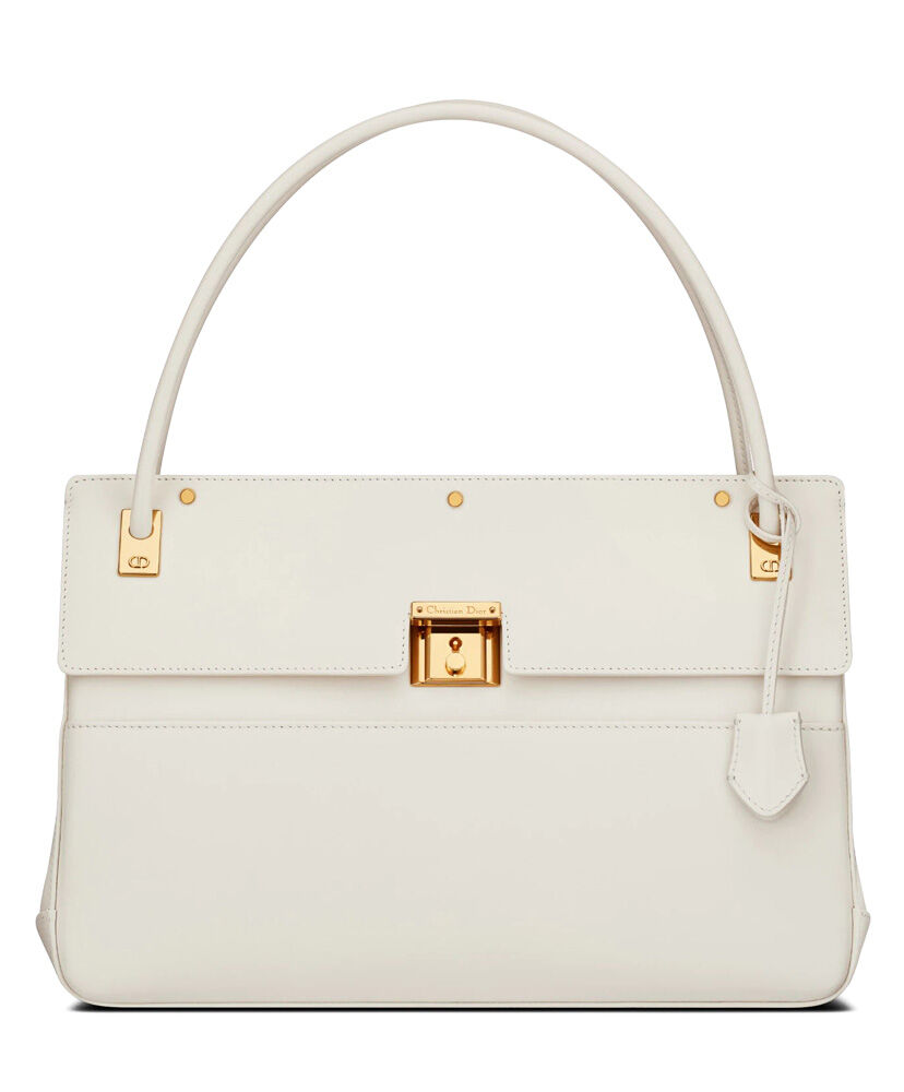 Christian Dior Parisienne Bag Leather White